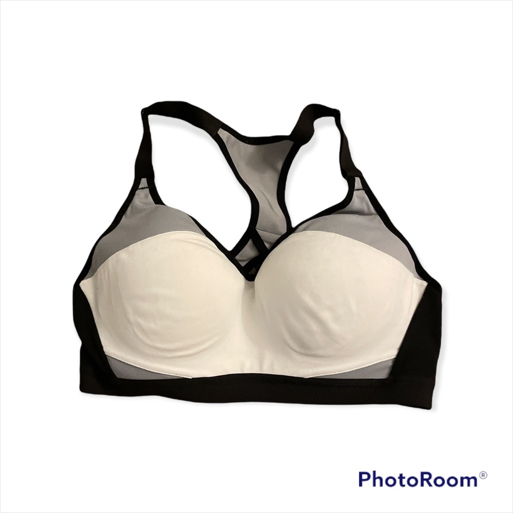 Victoria’s Secret Incredible Sports Bra Sz 34C Gray Black White